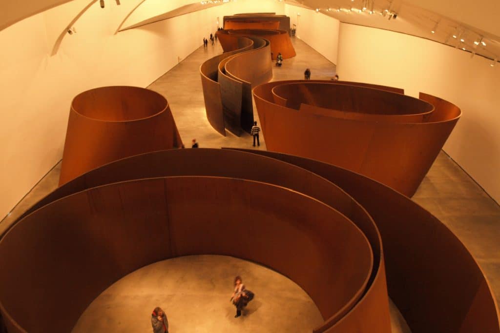 La obra de Richard Serra en el Museo Gugggenheim Bilbao.