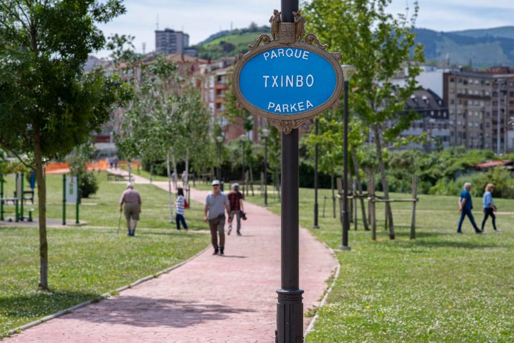 Parque Txinbo en Bilbao.